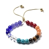 Long-Lasting Plated Brass Beads Slider Bracelets for Women BJEW-K268-01G-4
