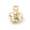 Brass Micro Pave Cubic Zirconia Pendants KK-D283-19G-1