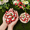 100Pcs Plastic Plant Mini Miniatures Artificial Mushroom AJEW-CA0003-71-3