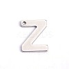 Tarnish Resistant 304 Stainless Steel Letter Charms STAS-O072-Z-1
