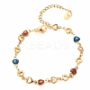 304 Stainless Steel Link Bracelets BJEW-O183-12G-1