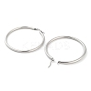 Non-Tarnish Ring 304 Stainless Steel Hoop Earrings for Women Men EJEW-B049-01H-P-2