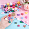 60Pcs 10 Colors UV Plating Opaque Acrylic Beads FIND-PH0026-82-3