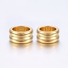 304 Stainless Steel Grooved Beads STAS-E436-13G-1