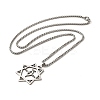 Non-Tarnish Heptagram Star Pendant Necklaces NJEW-C044-05P-2