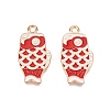 Light Gold Plated Alloy Enamel Pendants PALLOY-N176-27D-RS-1