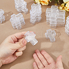 60Pcs 2 Styles Cross Shaped Portable Plastic Small Jewelry Storage Boxes with Lid AJEW-FH0006-76-3
