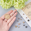 Round Brass Micro Pave Cubic Zirconia Beads ZIRC-NB0001-47-3
