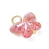 Transparent Acrylic Beads with Iron Flat Head Pins Pendants PALLOY-JF03597-4