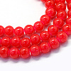 Baking Paint Imitation Jade Glass Round Bead Strands DGLA-Q021-6mm-05-1