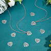 40Pcs 201 Stainless Steel Pendants STAS-UN0035-22-3