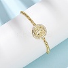 Brass Micro Pave Clear Cubic Zirconia Slider Bracelets for Women BJEW-G768-01G-1