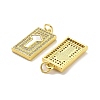 Brass Micro Pave Clear Cubic Zirconia Pendants KK-K365-10C-G-2