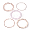 30Pcs 30 Styles Faceted Round Glass Beaded Stretch Bracelet Sets BJEW-JB10423-2
