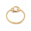 Real 18K Gold Plated 304 Stainless Steel Adjustable Finger Ring RJEW-L115-01G-07-3