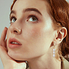 2 Pairs 2 Styles Natural Cultured Freshwater Pearl Teardrop Hoop Earrings EJEW-HS00007-6