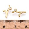 Brass Micro Pave Cubic Zirconia Charms KK-N263-97G-R-3