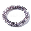 Faceted Transparent Glass Beads Stretch Bracelets BJEW-S144-002B-04-2