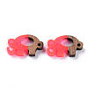 Opaque Resin & Walnut Wood Links Connectors RESI-T035-51-2