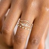 3Pcs Rhombus Zinc Alloy with Crystal Rhinestone Finger Rings FS-WG622CD-04-4