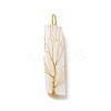 Copper Wire Wrapped Natural Selenite Big Pendants KK-E086-01G-2