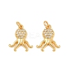 Brass Micro Pave Cubic Zirconia Charms KK-F927-08B-G-1