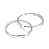 Tarnish Resistant 201 Stainless Steel Hoop Earrings LS-EJEW-A052-27B-2