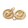 Brass Micro Pave Cubic Zirconia Pendants KK-P308-58G-2