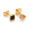 304 Stainless Steel Enamel Stud Earrings EJEW-B009-05G-01-2