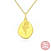 Birth Flower Style 925 Sterling Silver Pendant Necklaces STER-M116-05J-G-1