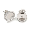 Non-Tarnish 304 Stainless Steel Stud Earrings Findings EJEW-A111-03P-1