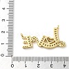 Valentine's Day Rack Plating Brass Micro Pave Clear Cubic Zirconia Pendants KK-C047-13G-3
