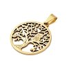 201 Stainless Steel Pendants STAS-R002-06G-2