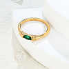 304 Stainless Steel with Cubic Zirconia Finger Rings FS-WG2ED2E-08-2