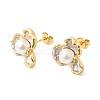 Brass Enamel Stud Earrings KK-CBAB173-02D-G-4