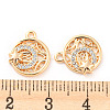 Brass Micro Pave Cubic Zirconia Charms KK-E090-37G-3