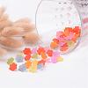 Mixed Color Transparent Frosted Acrylic Flower Bead Caps X-PL561M-3