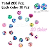200Pcs 20 Colors Handmade Polymer Clay Beads CLAY-SZ0001-96-2