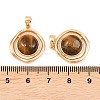 Natural Tiger Eye Pendants KK-H538-22B-G-3