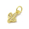 Real 18K Gold Plated Brass Pave Cubic Zirconia Pendants KK-M283-05A-G-2