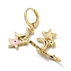 Real 18K Gold Plated Brass Dangle Leverback Earrings EJEW-A033-18G-02-2