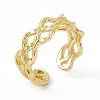 Ion Plating(IP) 304 Stainless Steel Cuff Ring for Women RJEW-C060-14G-1