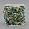 Handmade Natural Green Agate Beaded Chains CHC-I031-11G-1