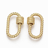Brass Screw Carabiner Lock Charms KK-T047-02G-2