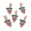 Brass Micro Pave Cubic Zirconia European Dangle Charms LS-ZIRC-F074-05RG-1