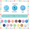 30Pcs 15 Colors Opaque Acrylic Beads OACR-SC0002-14-2