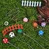 7Pcs Football Resin Charms Ceiling Fan Pull Chain Extenders PALLOY-CP00005-4