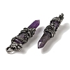 Natural Amethyst Pointed Big Pendants G-D069-01D-AS-2