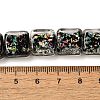 Handmade Dichroic Foil Glass Beads Strands DICH-U001-07H-4