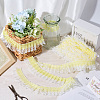 10 Yards Double Layer Polyester Organza Pleated Lace Trim Ribbons SRIB-GF0001-43A-3
